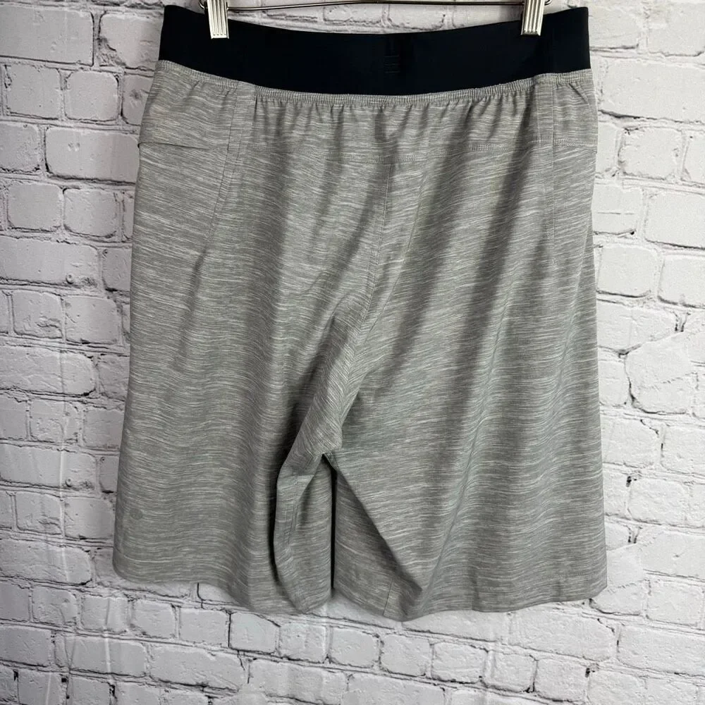 lululemon athletica Men's Athletic Shorts in Light Gray with Black Waistband